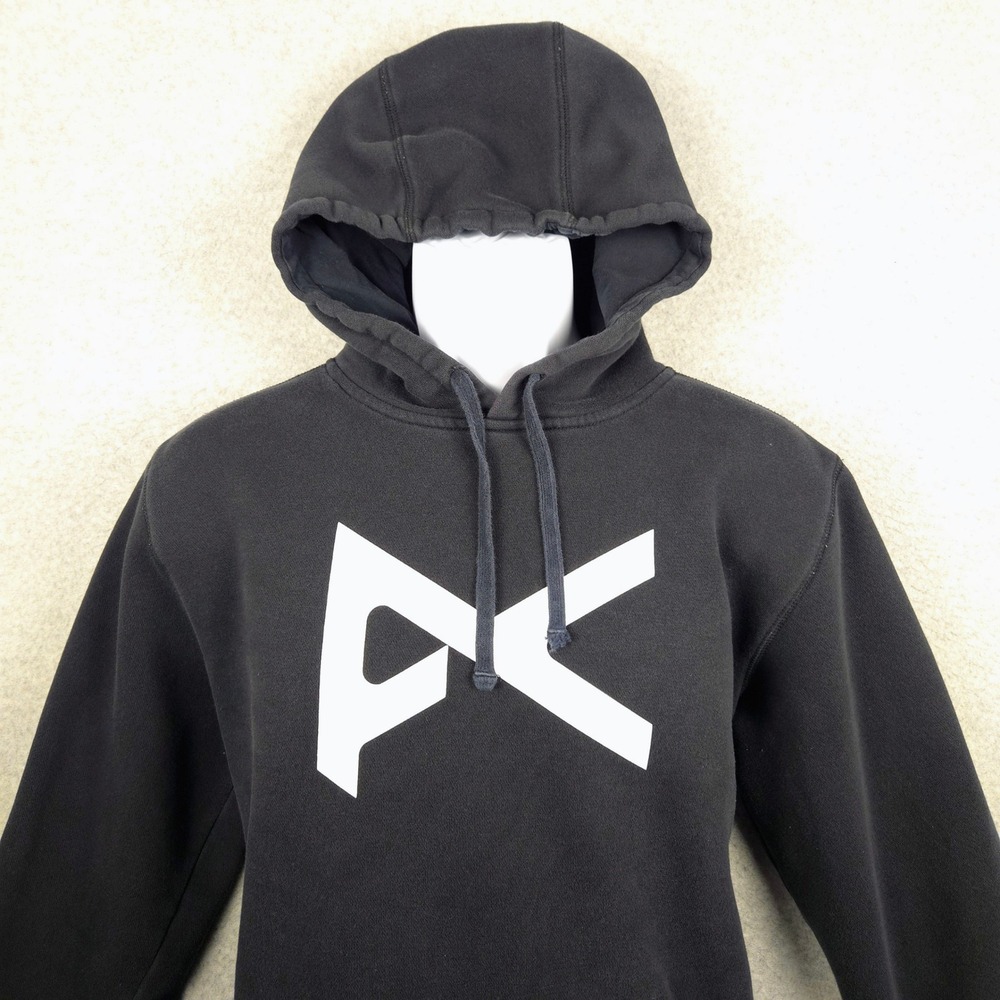 Anon Pullover Hoodie Black White Logo Hooded Sweatshirt Men's Medium - Picture 2 of 8